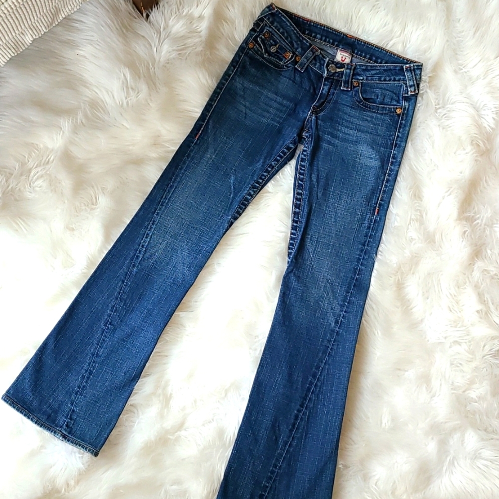 True Religion Joey Jeans Denim Style #10-503 Flare Leg Sz 26
